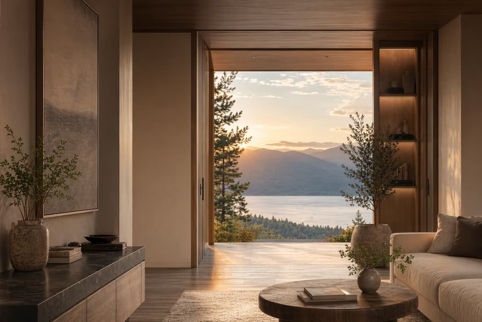 Calm final HELOC artwork showing a resolved residential threshold and composed light.