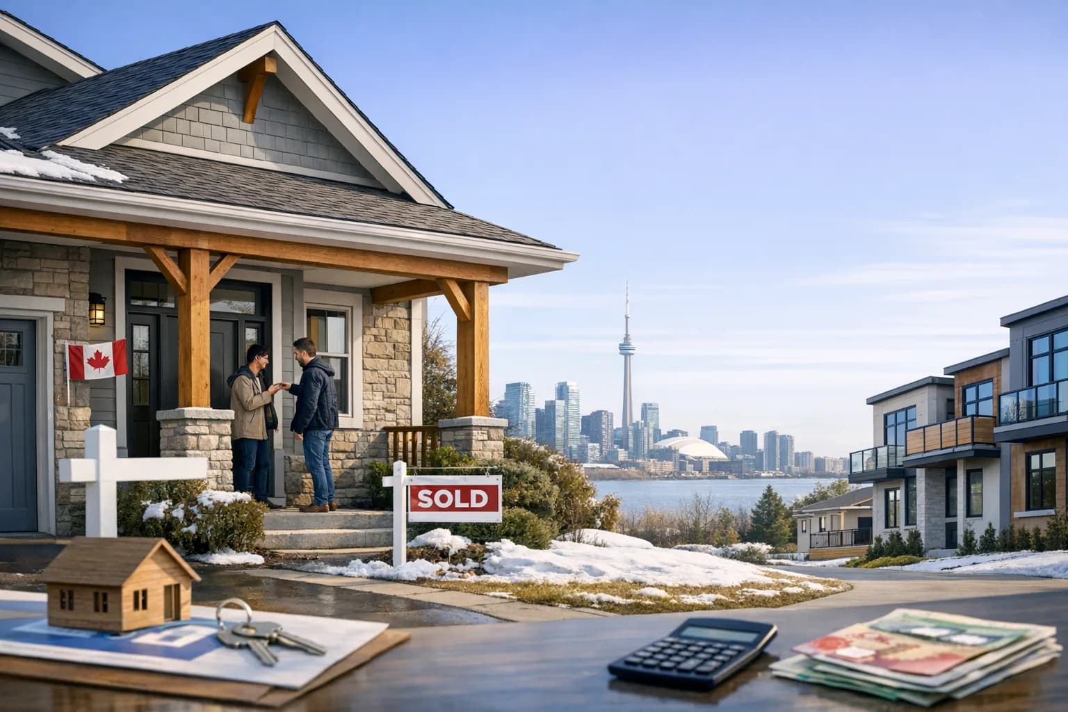 First-time buyers celebrating a calmer closing-day outcome.