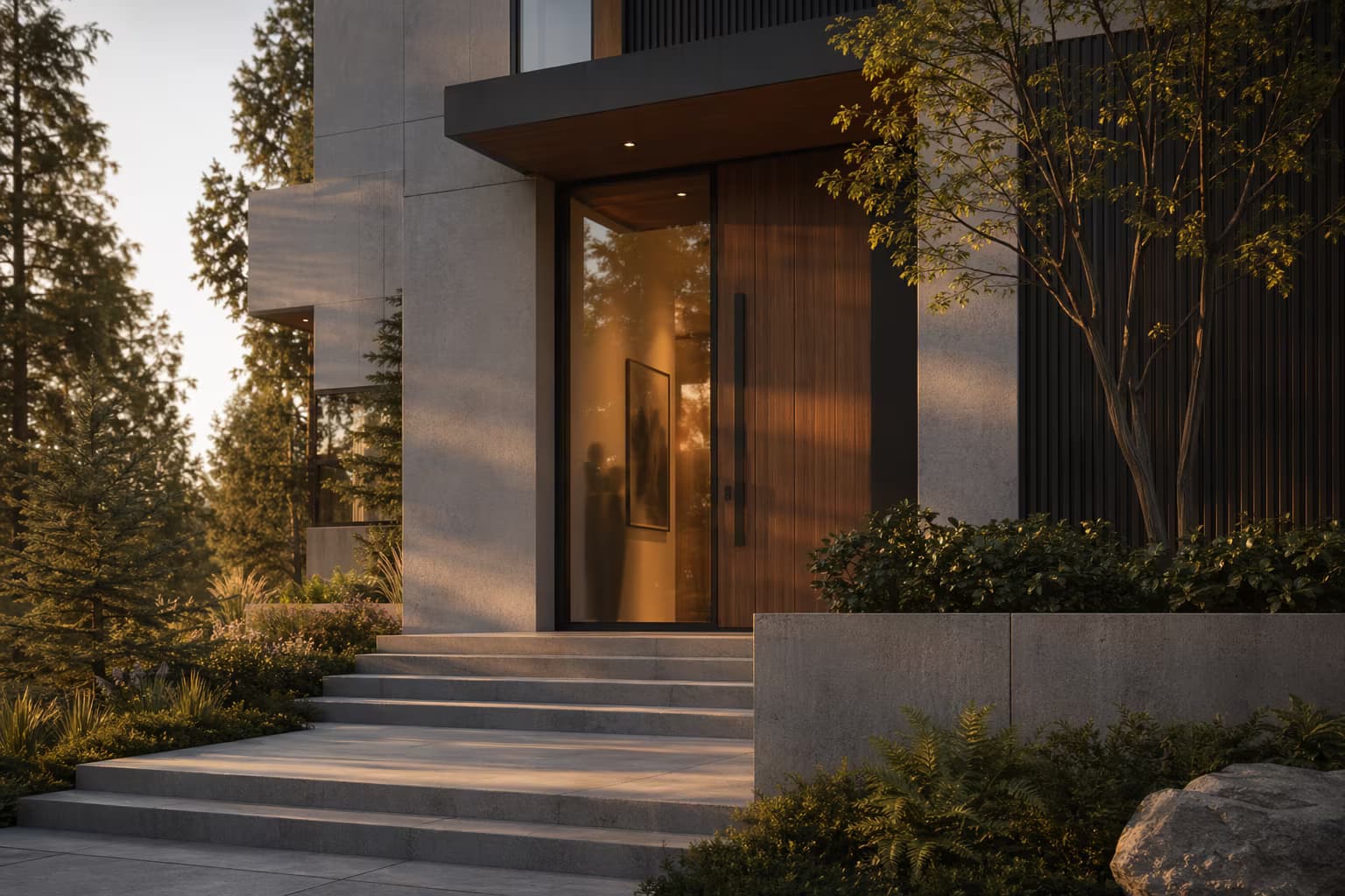 Architectural arrival scene representing calm pre-approval readiness.