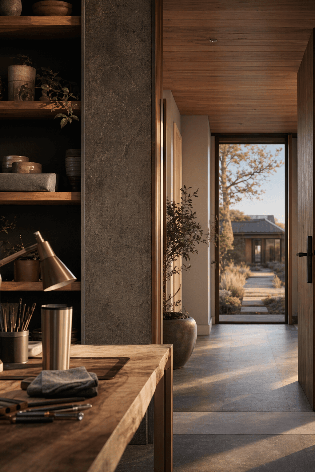 BFS and Alt-A self-employed mortgage artwork with layered business and residential spaces.