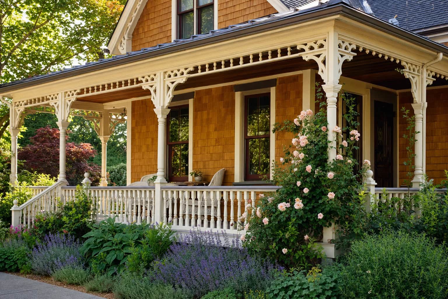 Restored Victorian home with established garden — representing the careful maintenance and long-term investment that builds strong credit over time.