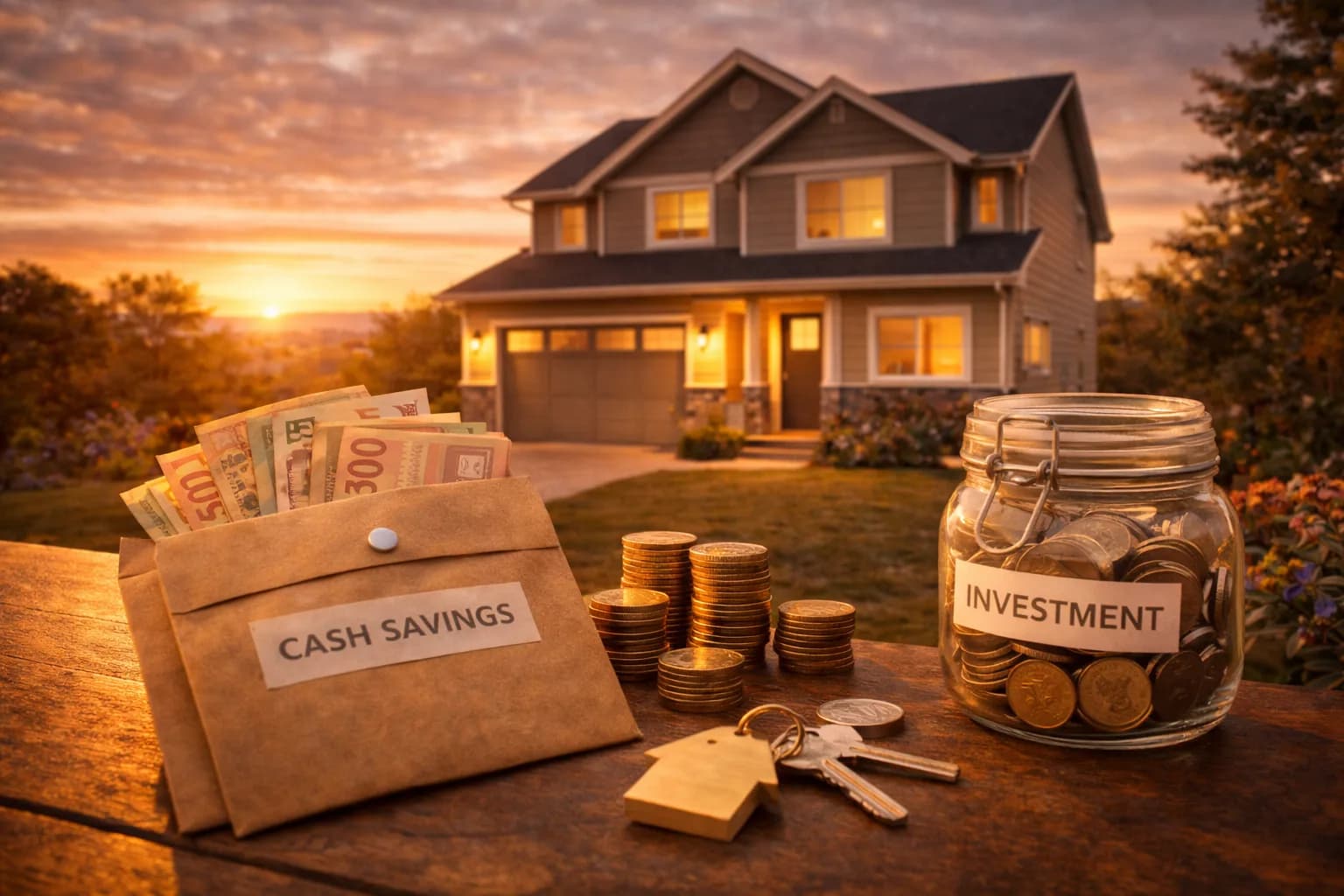 FHSA first home savings account strategy in Canada with a Canadian home at sunset
