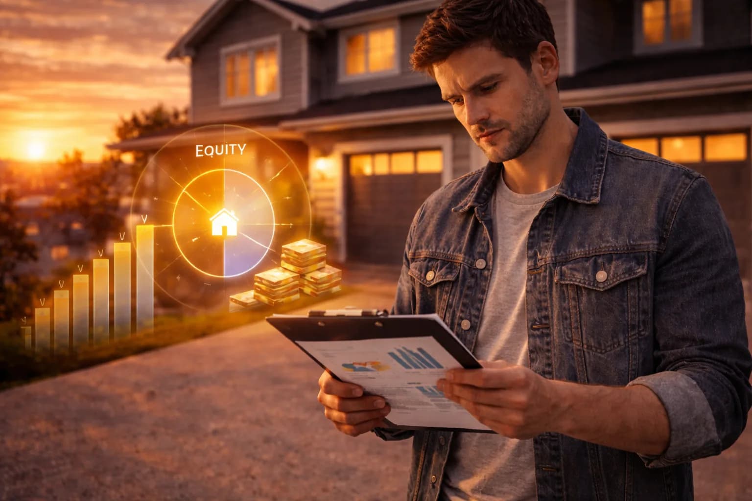 mortgage transfer vs renewal in Canada with a Canadian home at sunset