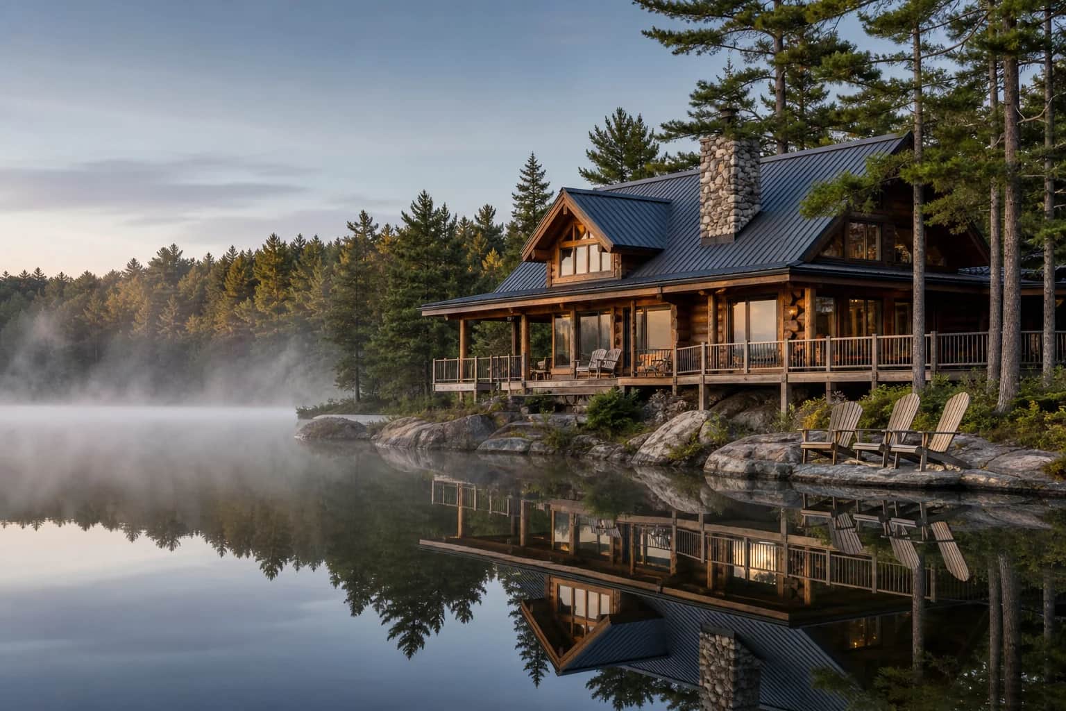 Lakeside cottage reflecting in calm water — representing the steady, reflective approach needed when managing a variable-rate mortgage through rate cycles.