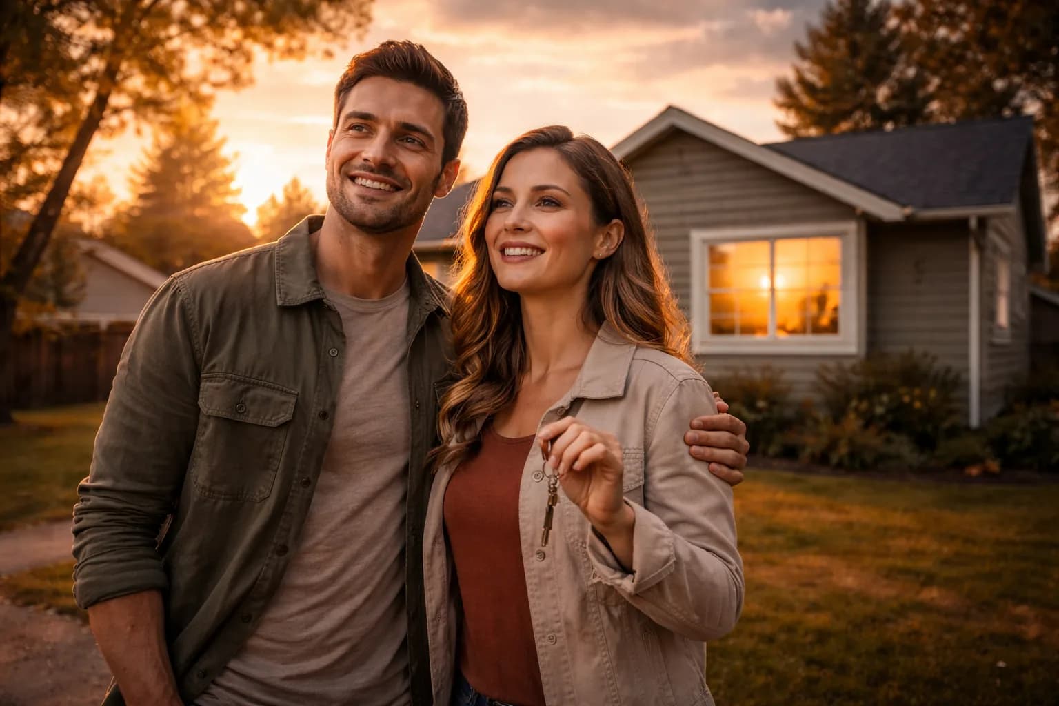 RRSP Home Buyers Plan strategy in Canada with a Canadian home at sunset