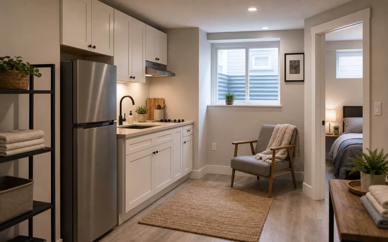Clean Canadian basement rental suite representing interest-only mortgage cash-flow planning.