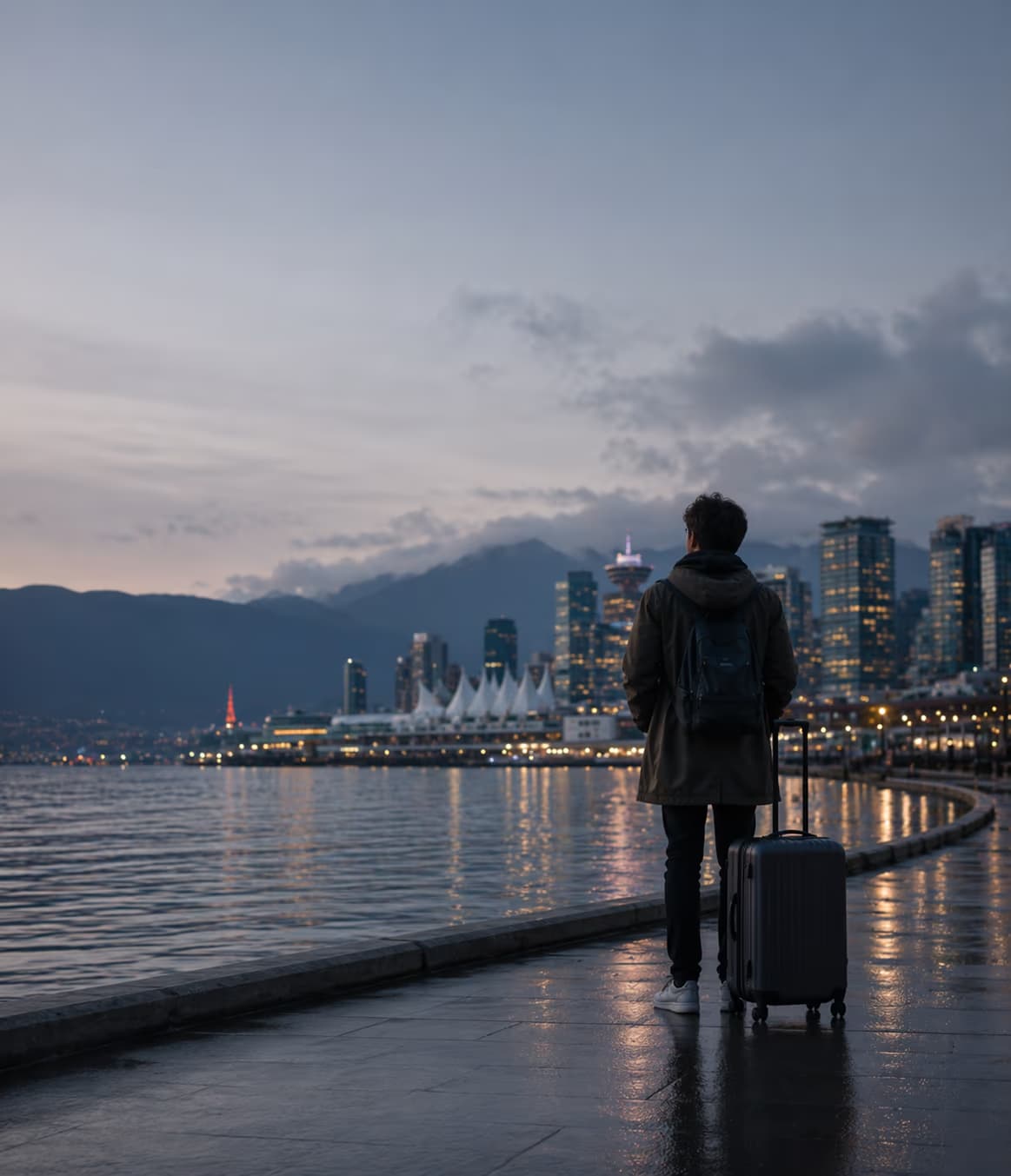 Calm arrival scene representing newcomer mortgage planning in Canada.