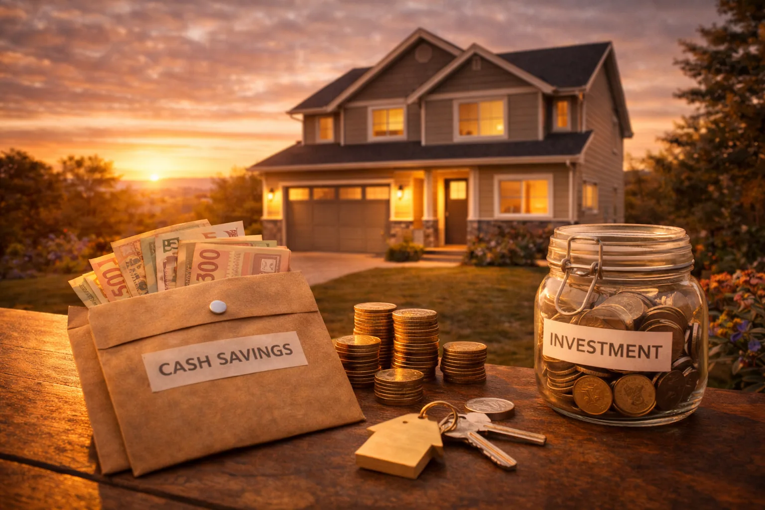 FHSA first home savings account strategy in Canada with a Canadian home at sunset