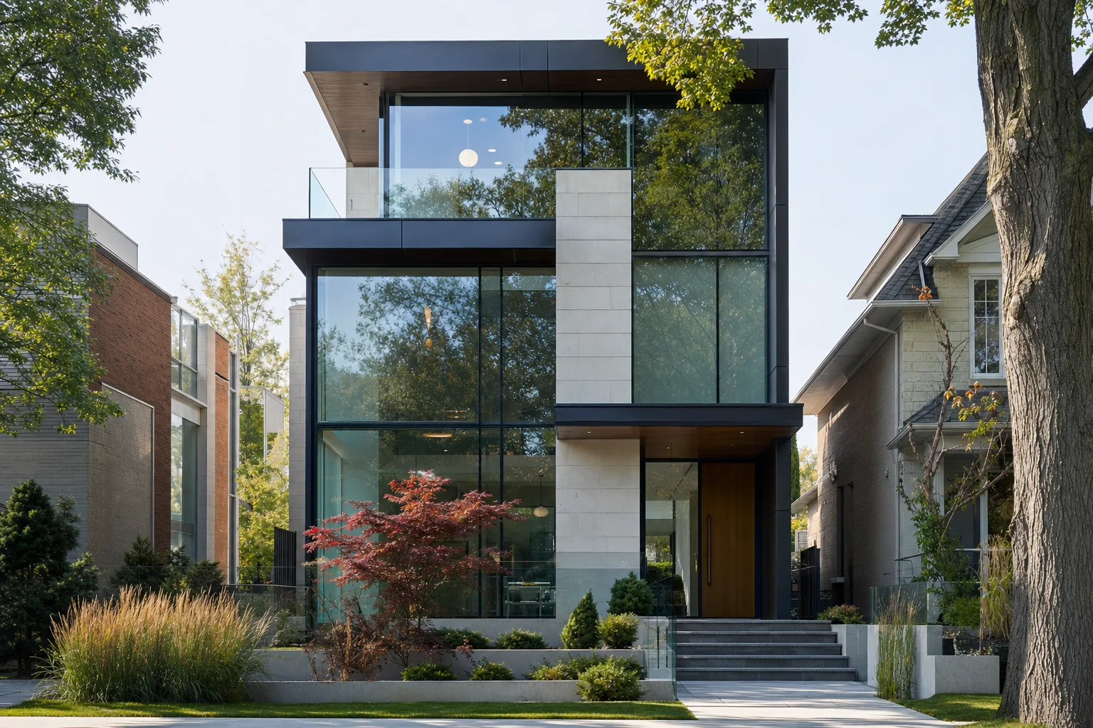 Glass-and-steel contemporary home reflecting morning light — representing the clarity that comes from understanding what drives mortgage rates.