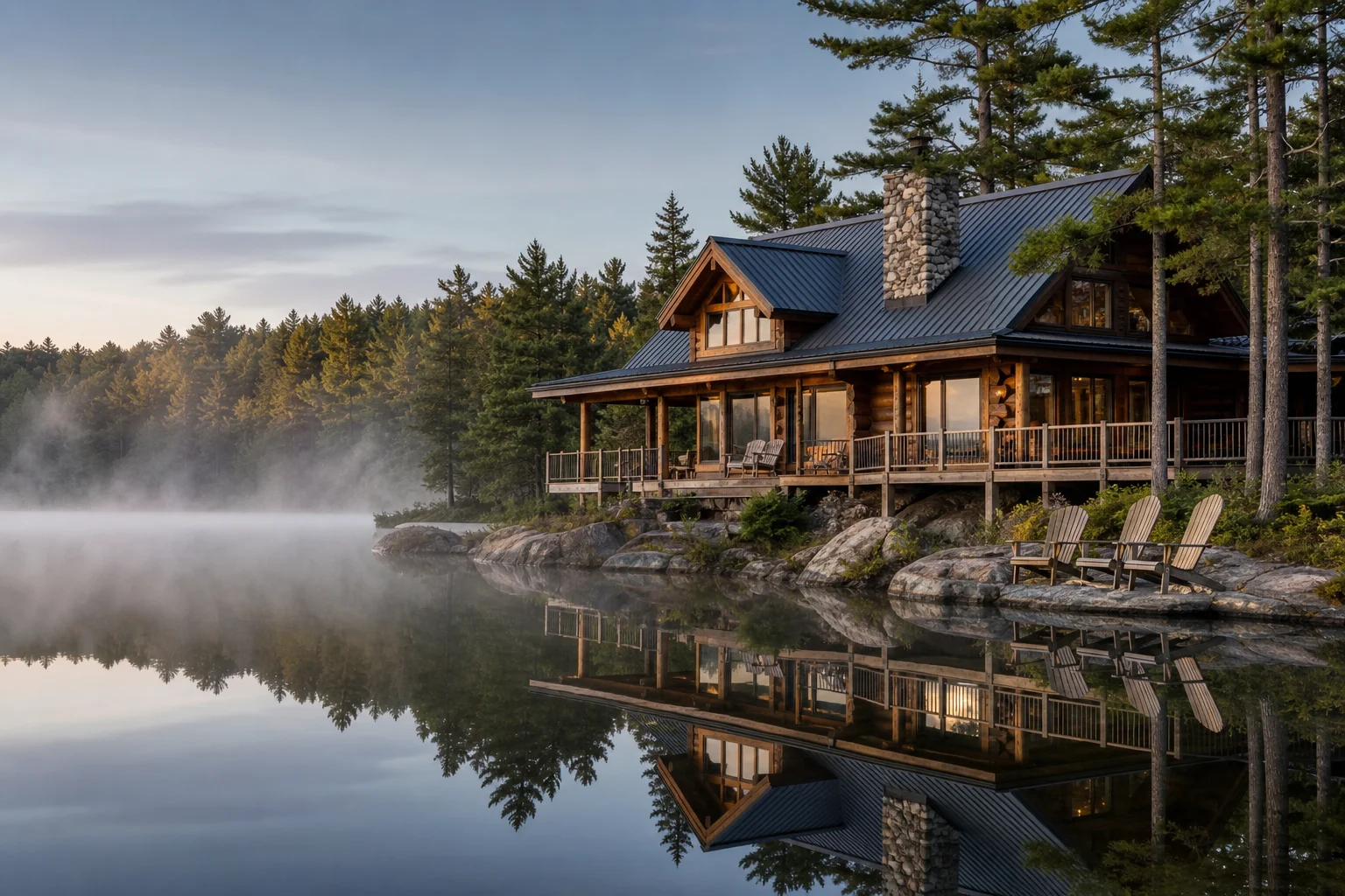 Lakeside cottage reflecting in calm water — representing the steady, reflective approach needed when managing a variable-rate mortgage through rate cycles.