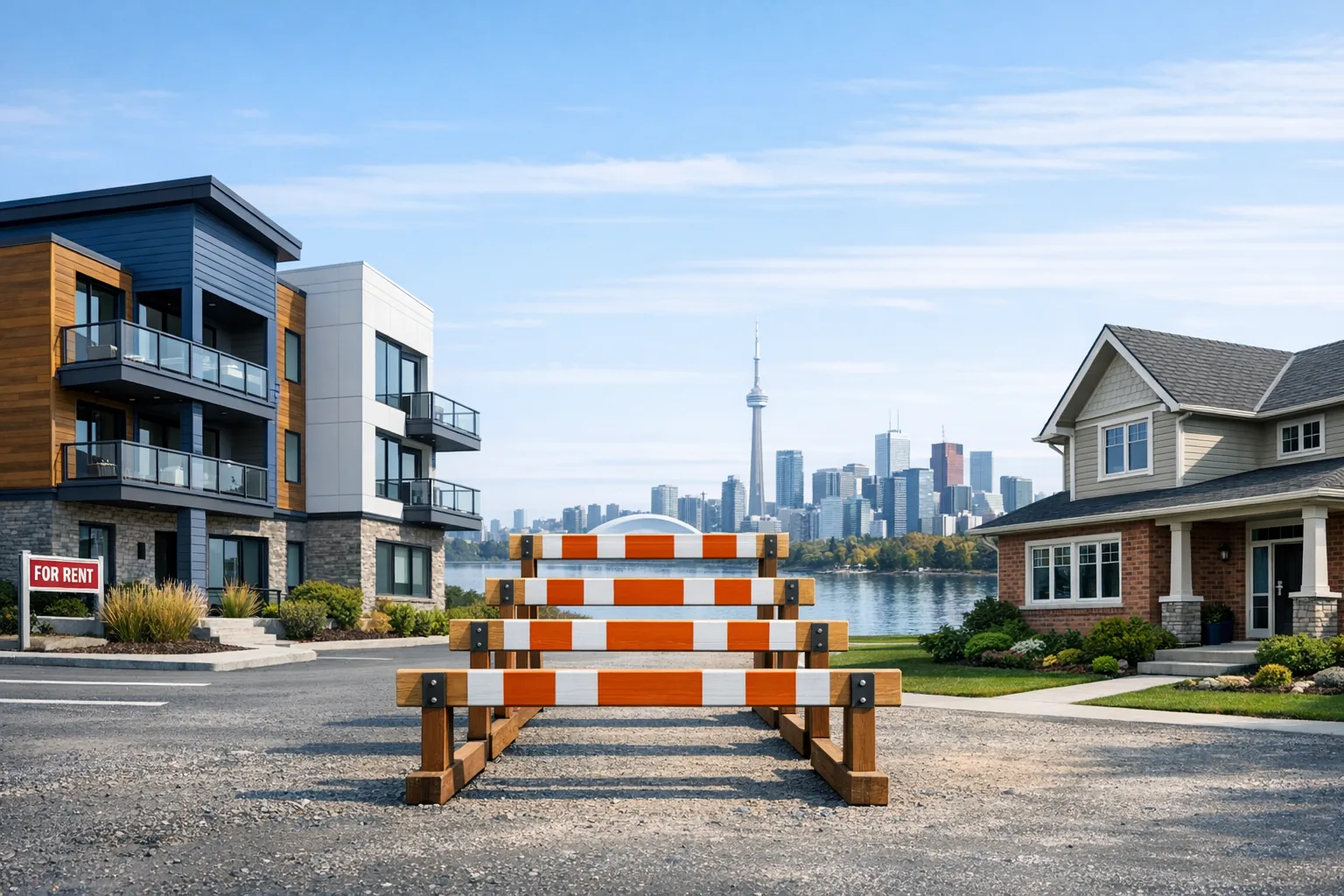 rental property mortgage strategy in Canada documents and calculator in warm sunset light