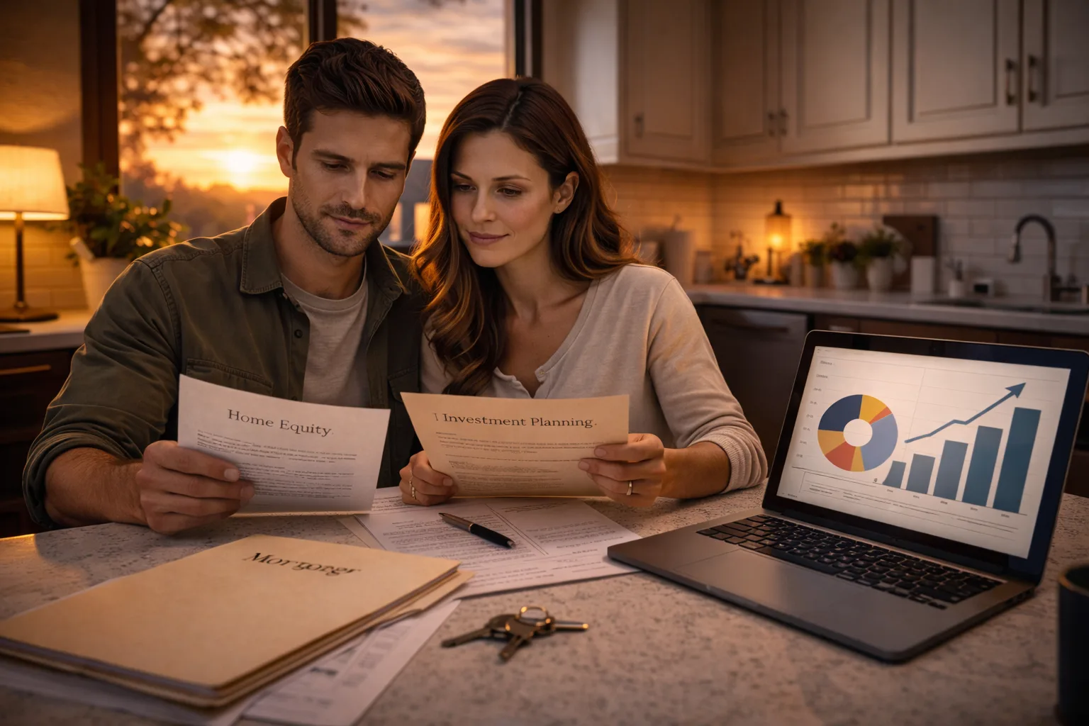 Smith Manoeuvre strategy in Canada documents and calculator in warm sunset light