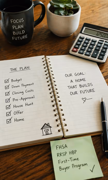 Calm first-home threshold scene representing first-time buyer mortgage planning.