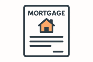 Icon of a mortgage document used to approve deposit loan financing