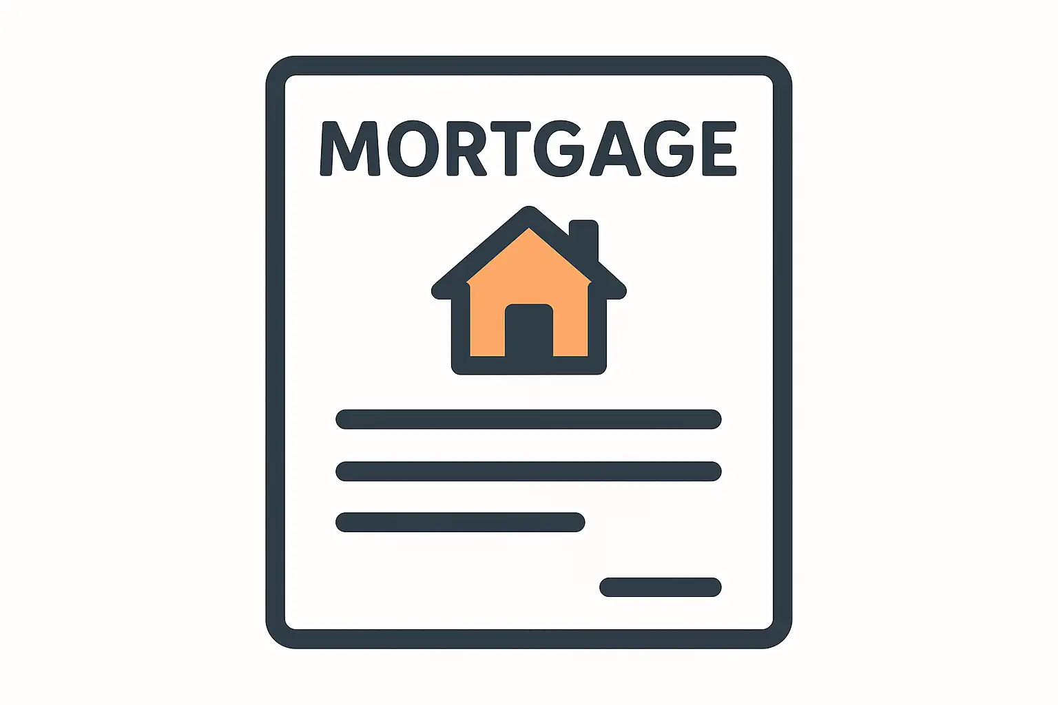 Icon of a mortgage document used to approve deposit loan financing